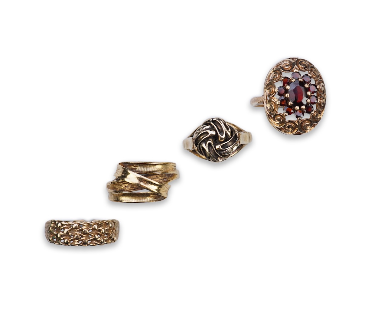 A collection of four rings